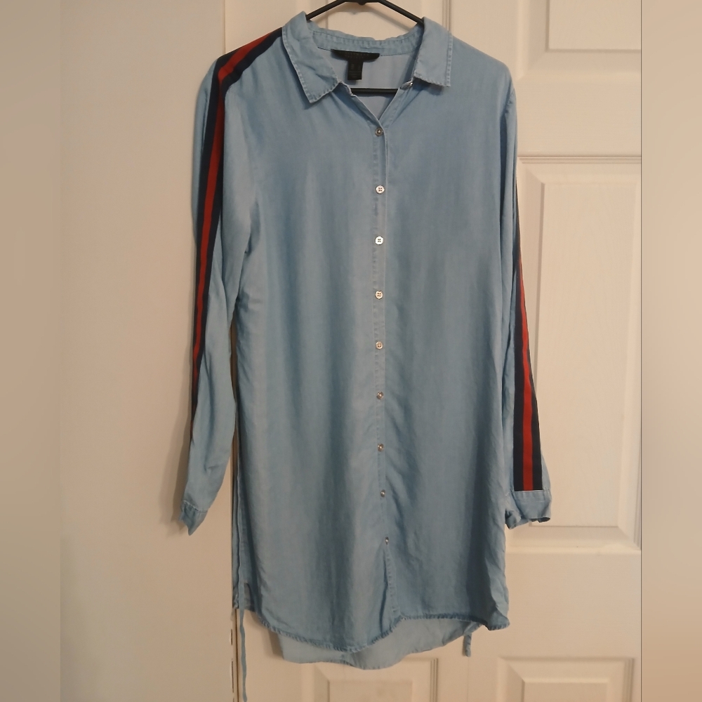 Streetwear Society Light Blue Longsleeve Dress Size Large (L)